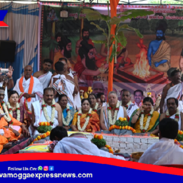 ನರೇಂದ್ರಮೋದಿ ಮತ್ತೊಮ್ಮೆ ಪ್ರಧಾನಿಯಾಗಲು ಶಿವಮೊಗ್ಗದ ಶಿವಾಲಯ ದೇವಸ್ಥಾನದಲ್ಲಿ ಅತಿರುದ್ರಮಹಾಯಾಗ