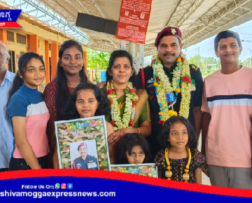 28 ವರ್ಷ ಸುದೀರ್ಘ ಸೇವೆ ಸಲ್ಲಿಸಿ ತವರಿಗೆ ಆಗಮಿಸಿದ ವೀರಯೋಧನಿಗೆ ಅದ್ದೂರಿ ಸ್ವಾಗತ