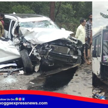 ಸಾಗರ ರಸ್ತೆಯಲ್ಲಿ ಮತ್ತೊಂದು ಬಸ್ ಅಪಘಾತ ! ಕಾರು ಬಸ್ ಮುಖಾಮುಖಿ ಡಿಕ್ಕಿ !