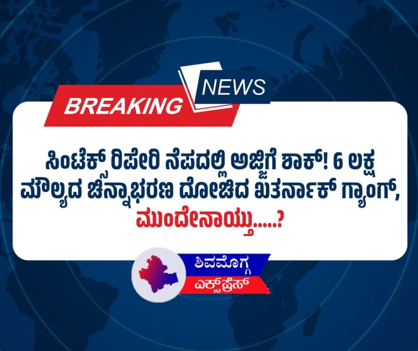 ಸಿಂಟೆಕ್ಸ್ ರಿಪೇರಿ ನೆಪದಲ್ಲಿ ಅಜ್ಜಿಗೆ ಶಾಕ್! 6 ಲಕ್ಷ ಮೌಲ್ಯದ ಚಿನ್ನಾಭರಣ ದೋಚಿದ ಖತರ್ನಾಕ್ ಗ್ಯಾಂಗ್, ಮುಂದೇನಾಯ್ತು…?
