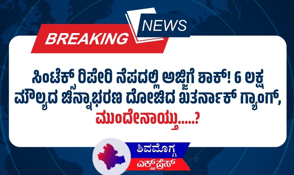 ಸಿಂಟೆಕ್ಸ್ ರಿಪೇರಿ ನೆಪದಲ್ಲಿ ಅಜ್ಜಿಗೆ ಶಾಕ್! 6 ಲಕ್ಷ ಮೌಲ್ಯದ ಚಿನ್ನಾಭರಣ ದೋಚಿದ ಖತರ್ನಾಕ್ ಗ್ಯಾಂಗ್, ಮುಂದೇನಾಯ್ತು…?