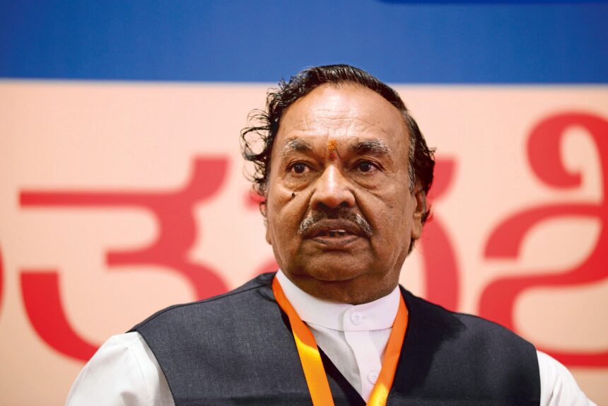 ಮಾಜಿ ಡಿಸಿಎಂ ಕೆ.ಎಸ್. ಈಶ್ವರಪ್ಪ, ಪುತ್ರ, ಸೊಸೆ ವಿರುದ್ಧ ಲೋಕಾಯುಕ್ತದಲ್ಲಿ ಎಫ್‌ಐಆರ್ ದಾಖಲು